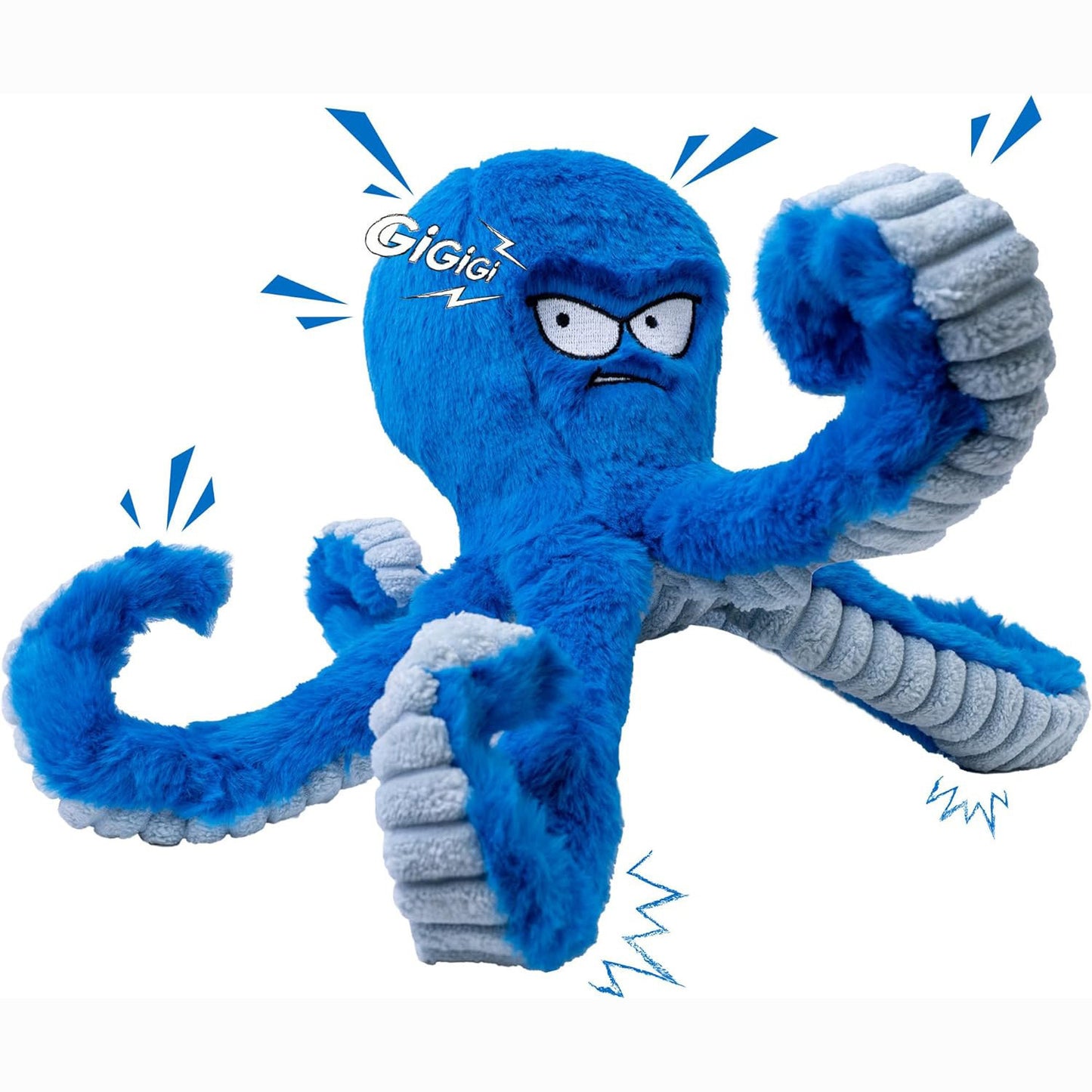 Tough Squeaky Dog Chew Toy – Crinkle & Tug Design