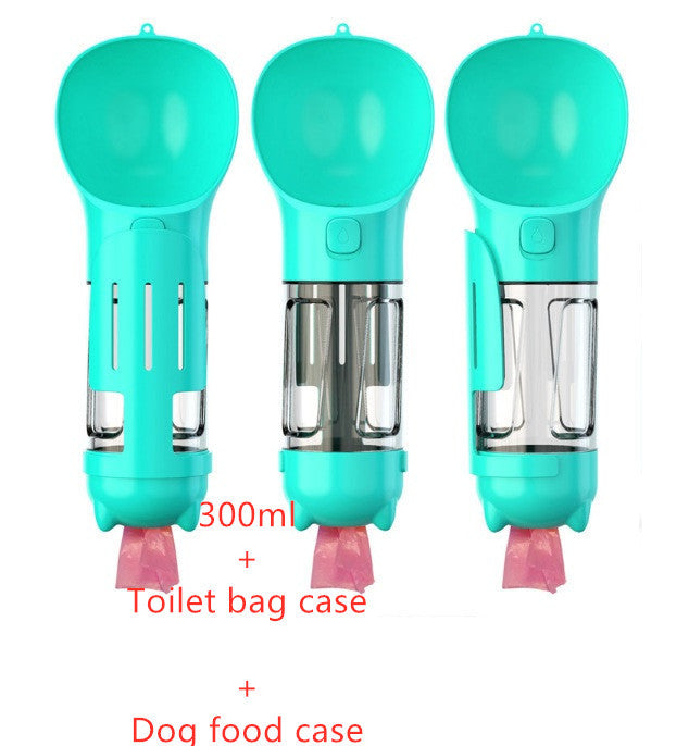 3-in-1 Dog Water Bottle – Feeder, Bowl & Waste Bag Holder