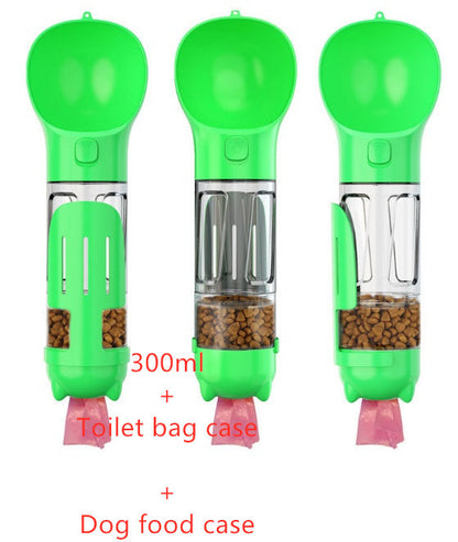 3-in-1 Dog Water Bottle – Feeder, Bowl & Waste Bag Holder