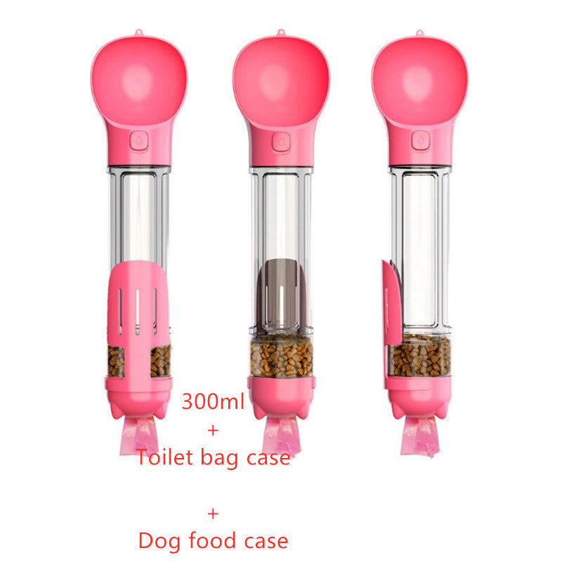 3-in-1 Dog Water Bottle – Feeder, Bowl & Waste Bag Holder