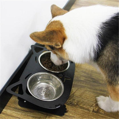 No-Spill Anti-Tip Pet Bowl – Dual Water & Food Feeder