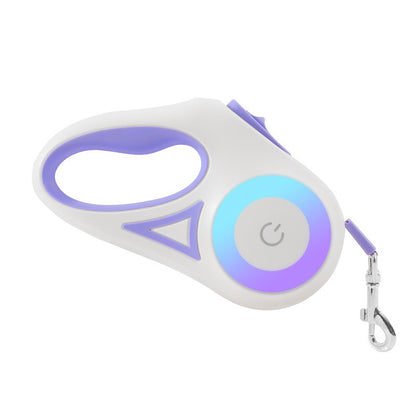 Retractable Dog Leash with Collar – Built-In Spotlight Feature