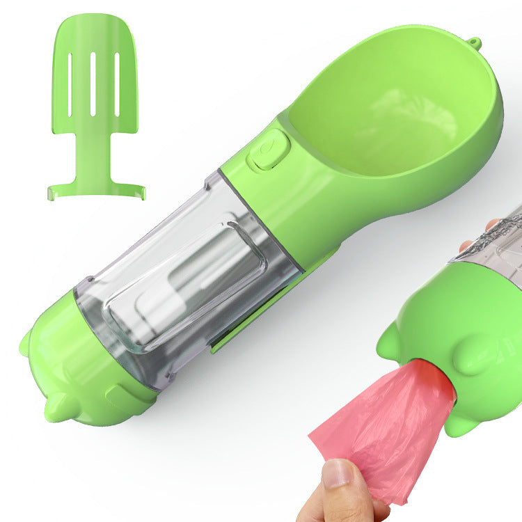 3-in-1 Dog Water Bottle – Feeder, Bowl & Waste Bag Holder