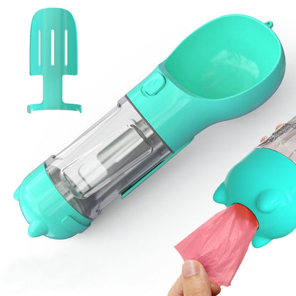 3-in-1 Dog Water Bottle – Feeder, Bowl & Waste Bag Holder
