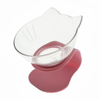 Double Cat Bowl – Raised Ergonomic Design for Neck Protection