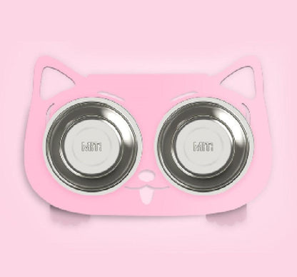 No-Spill Anti-Tip Pet Bowl – Dual Water & Food Feeder