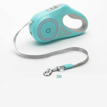Retractable Dog Leash with Collar – Built-In Spotlight Feature