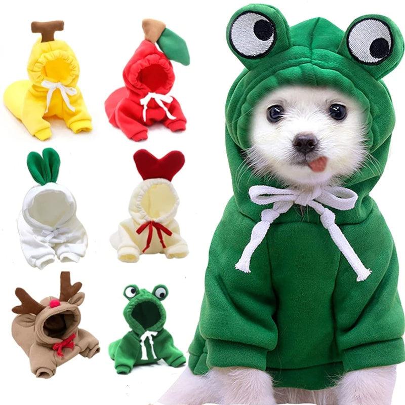 Cute Fruit Dog Clothes For Small Dogs Hoodies Winter Warm Fleece Pet Clothing Puppy Cat Costume Coat For French Chihuahua Outfit - Pets GrovePets Grove