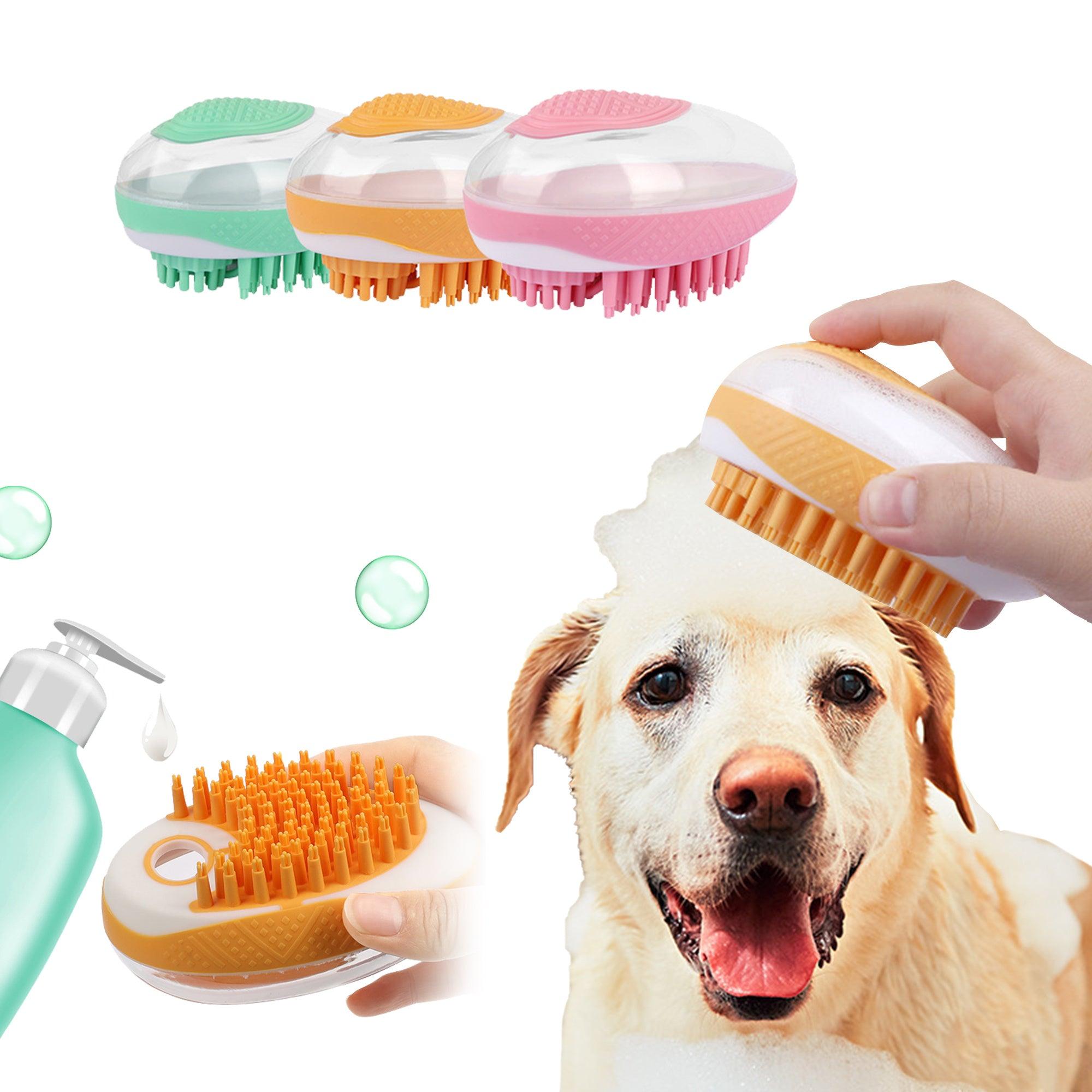 Dog Cat Bath Brush 2 - in - 1 Pet SPA Massage Comb Soft Silicone Pets Shower Hair Grooming Cmob Dog Cleaning Tool Pet Products - Pets GrovePets Grove