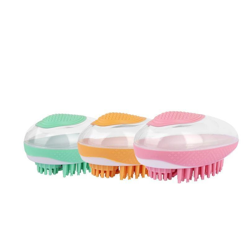 Dog Cat Bath Brush 2 - in - 1 Pet SPA Massage Comb Soft Silicone Pets Shower Hair Grooming Cmob Dog Cleaning Tool Pet Products - Pets GrovePets Grove