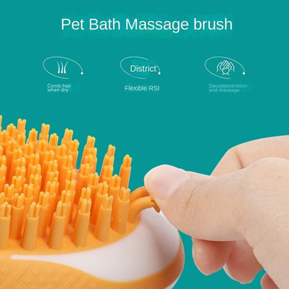 Dog Cat Bath Brush 2 - in - 1 Pet SPA Massage Comb Soft Silicone Pets Shower Hair Grooming Cmob Dog Cleaning Tool Pet Products - Pets GrovePets Grove