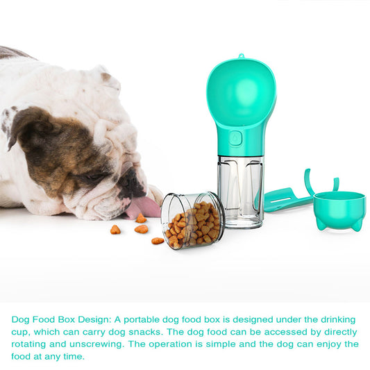 3-in-1 Dog Water Bottle – Feeder, Bowl & Waste Bag Holder