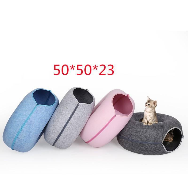 Four Seasons Available Cat Round Felt Pet Nest - Pets GrovePets Grove