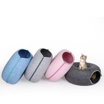 Four Seasons Available Cat Round Felt Pet Nest - Pets GrovePets Grove