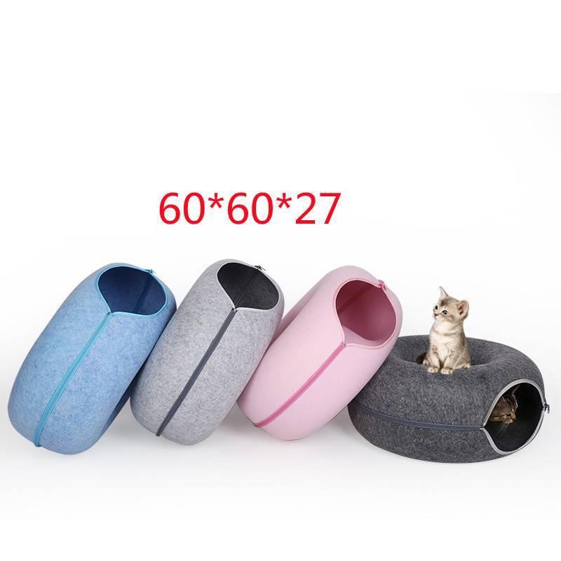 Four Seasons Available Cat Round Felt Pet Nest - Pets GrovePets Grove